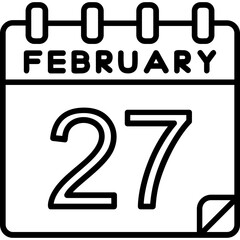 27 February Vector Icon Design