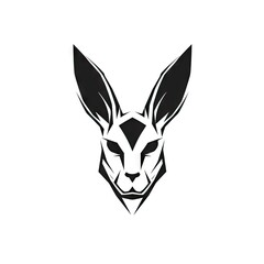 Cute rabbit face with long ears AI generative illustration