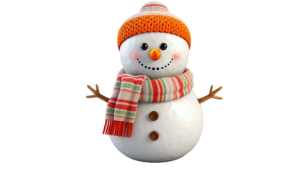 snowman isolated on white background