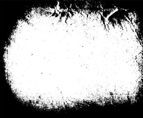 Grunge border vector texture background. Abstract frame overlay. Dirty and damaged backdrop. Vector graphic illustration with transparent white. EPS10.