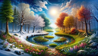 Four Seasons in One View