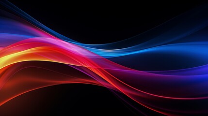 abstract neon lines on a black background