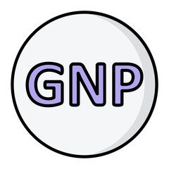 GNP Line Color Icon