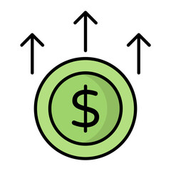 Inflation Line Color Icon
