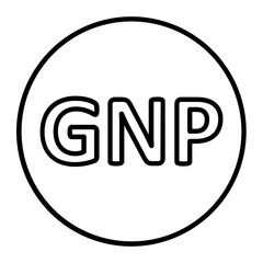 GNP Outline Icon