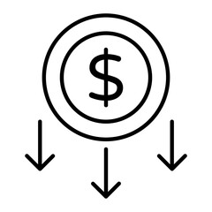Deflation Outline Icon