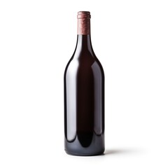 A bottle of Grenache wine side view isolated on white background 