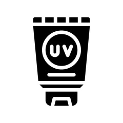 uv protection glyph icon