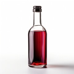 A bottle of Port wine side view isolated on white background 