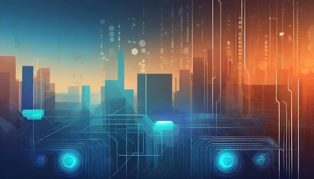 sfondo banner tema tecnologia generato con ai