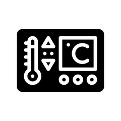 temperature sensor glyph icon