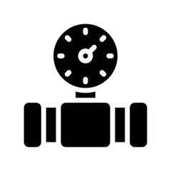 pressure sensor glyph icon