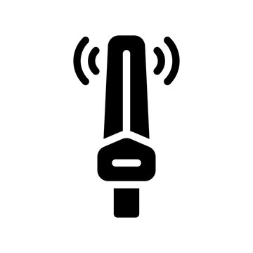 metal detector glyph icon