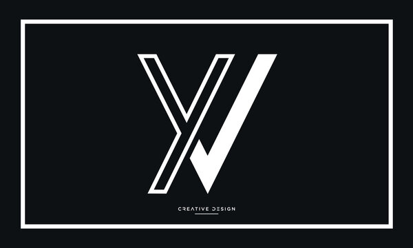 Alphabet letters YV or VY logo monogram