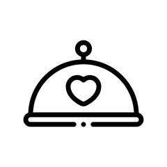 Obraz premium dish line icon