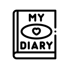 diary line icon