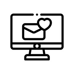 love message line icon