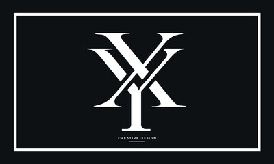 Alphabet letters YX or XY logo monogram