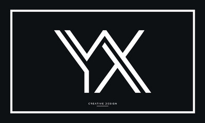 Alphabet letters YX or XY logo monogram