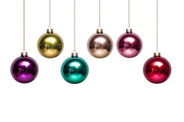 christmas balls isolated on white background