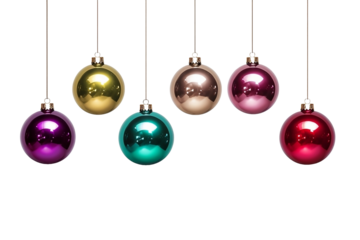 christmas balls isolated on white background
