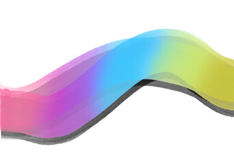 colourful rainbow paint stripe with shadow on transparent background clip art