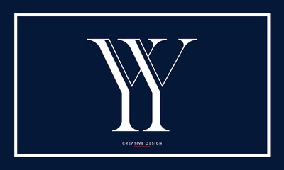 Alphabet letters YY or Y logo monogram