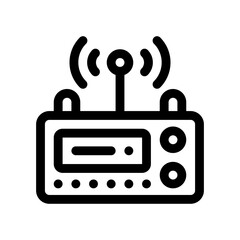 radio transmitter line icon
