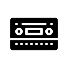 car radio glyph icon