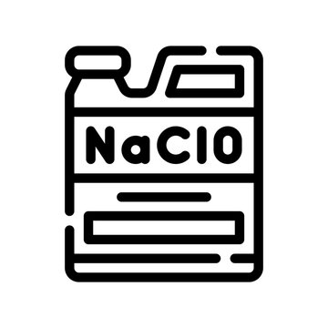 sodium hypochlorite line icon