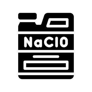 sodium hypochlorite glyph icon
