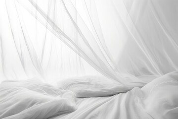 Closeup Of New Mosquito Net On White Background