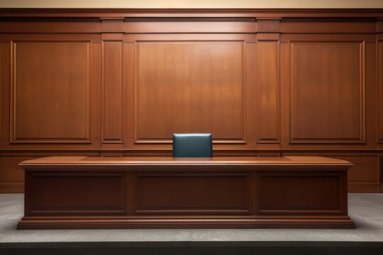Empty Courtroom Advertisement Template With Space For Text Highquality Photo