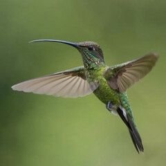 Fototapeta premium ruby hummingbird _ hummingbird feeding on a flower _ hummingbird on a branch _ hummingbird in flying _ birds ai image _ animal ai photo