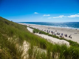 Fotobehang Noordzee, Nederland nominated beach landscapes contest north sea island sylt beach cabins dunes