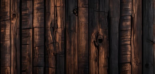 Burned wood texture 3d realistic background. Rustic wood background. Three dimensional. Generative AI