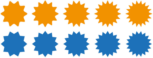 set of red and black shape silhouettes