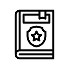 law book line icon