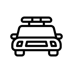 police car line icon