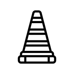 traffic cone line icon