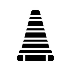traffic cone glyph icon