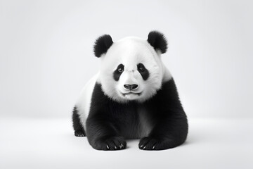 Naklejka premium panda bear on white background generated AI