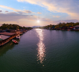 Obraz premium Bojana river delta and Ada Island in Ulcinj, Montenegro