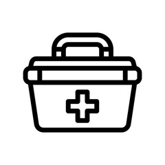 first aid kit line icon