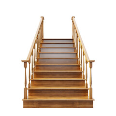 wooden staircase on transparent background PNG image