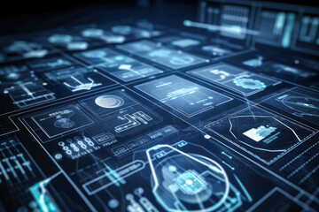 concept Technology background of Medical network with digital devices