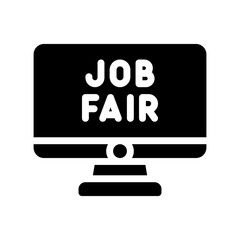 job fair glyph icon