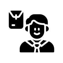 job seeker glyph icon