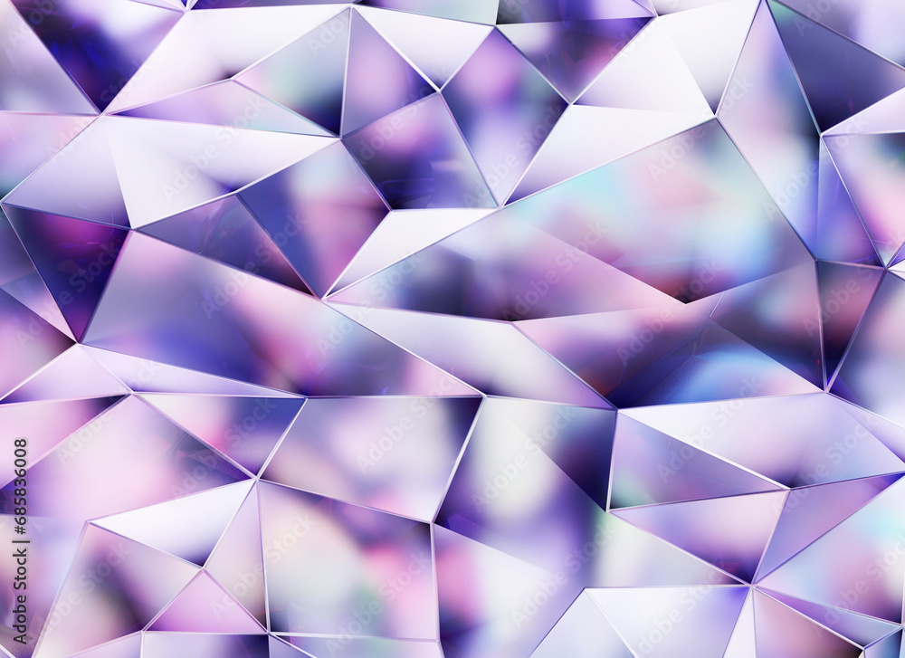 Aufkleber luxury abstract realistic purple crystal texture reflection close up background 3d rendering