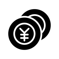 Obraz premium yen glyph icon
